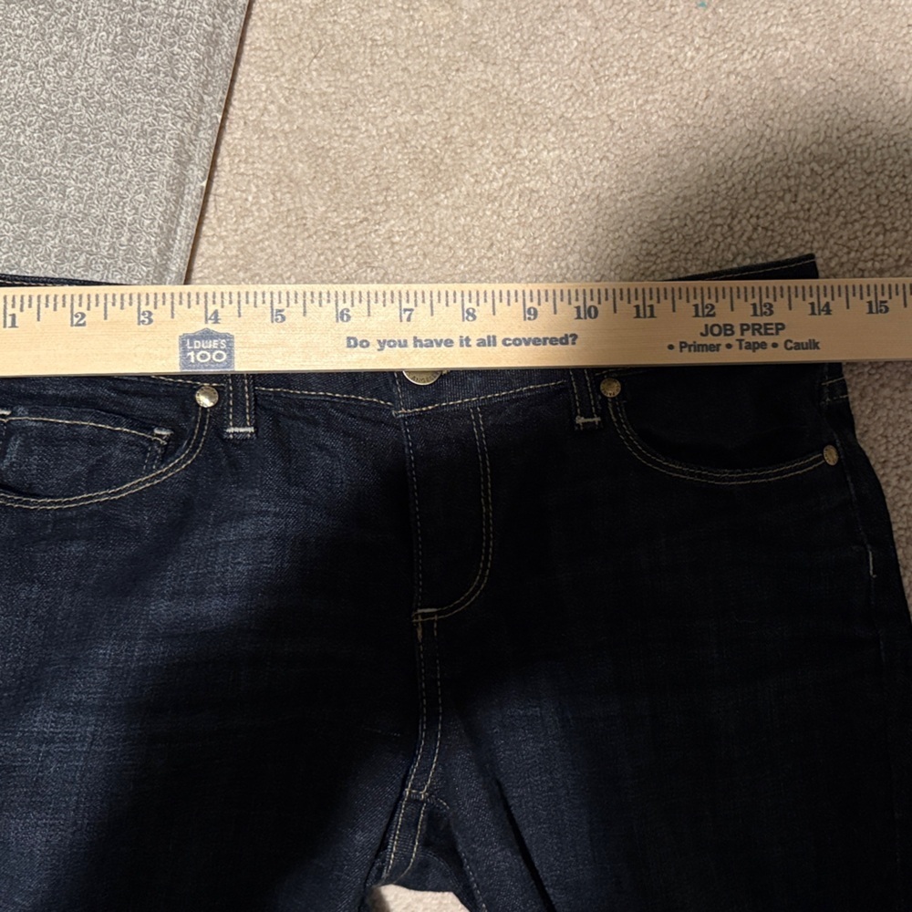 PAIGE Los Angeles Girls Dark Blue Skinny Jeans - Picture 8 of 9